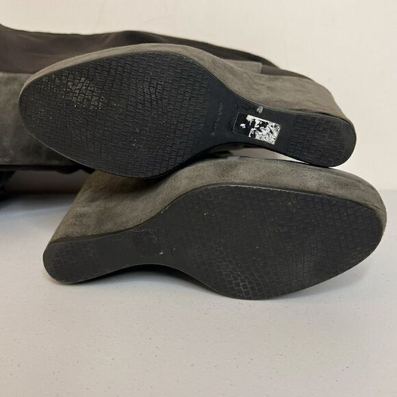 Stuart Weitzman Demiswoon Suede Wedge Heel Over The Knee Boots - Picture 7 of 9